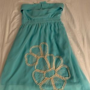 Fashion Spy aqua dress